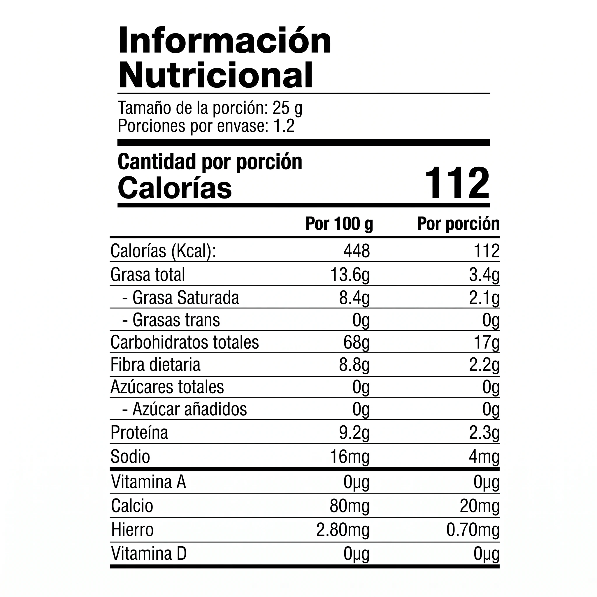 ES Chocolate Blanco Limón Información Nutricional
